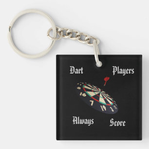 Funny Darts Spieler Punktewertung, Keyring Schlüsselanhänger