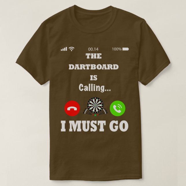 Funny Darts Zitat T-Shirt (Design vorne)