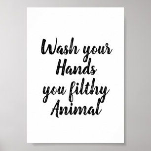 Funny Das Badezimmer verwöhnt Sie mit einem faul Poster