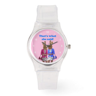 Funny, das ist es, was sie Text gesagt hat Armbanduhr