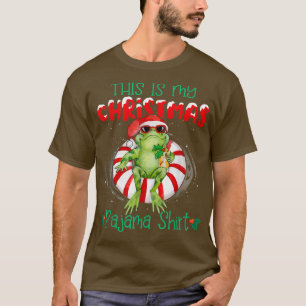 Funny das ist mein Weihnachts-Pajama-Frosch T-Shirt