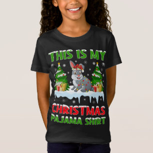 Funny das ist mein Weihnachts-Pajama-Kaninchen Wei T-Shirt