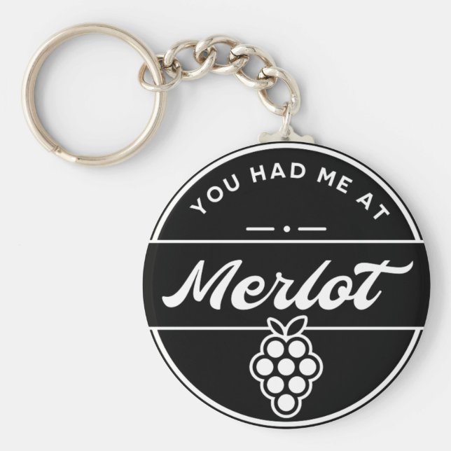 Funny, dass du mich bei Merlot Wine Keyring hattes Schlüsselanhänger (Vorne)