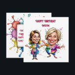 Funny Daughter und Mama Geburtstagskarikaturen Karte<br><div class="desc">Eigene Mutter- und Tochter-Karikaturenkunst. Bringen Sie Ihre Bindung mit dieser einzigartigen Karikaturenkarte in die Kunst - perfekt für Töchter,  die gewollt haben,  Mum zum Geburtstag zum Lächeln zu bringen.</div>