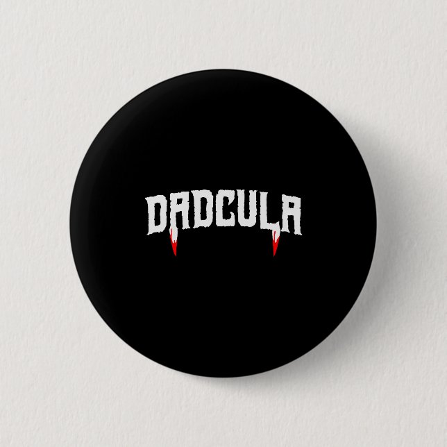 Funny Daula Halloween Dad Mens Costume Vamre Fangs Button (Vorderseite)