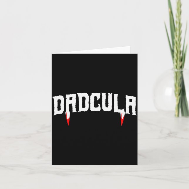 Funny Daula Halloween Dad Mens Costume Vamre Fangs Karte (Vorderseite)