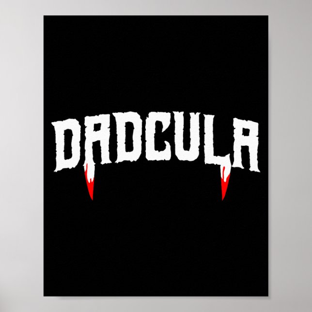 Funny Daula Halloween Dad Mens Costume Vamre Fangs Poster (Vorne)