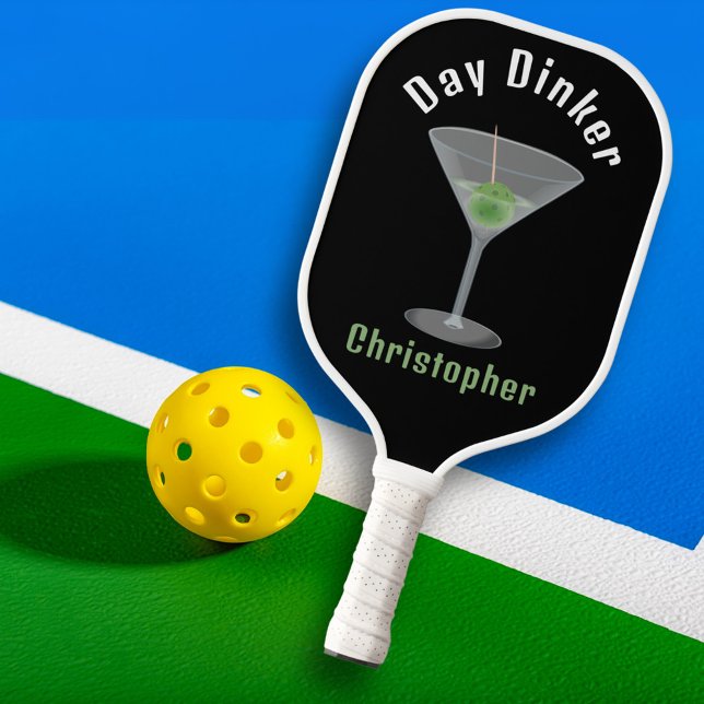 Funny Day Dinker Personalisiert Pickleballtini Pickleball Schläger (Funny personalized Day Dinker pickleball paddle)