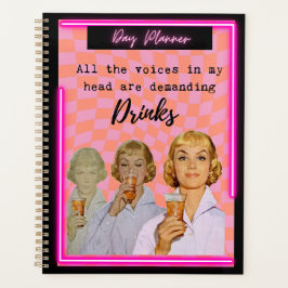 Funny Day Planner/Journal For Women Sassy-Drinks Planer