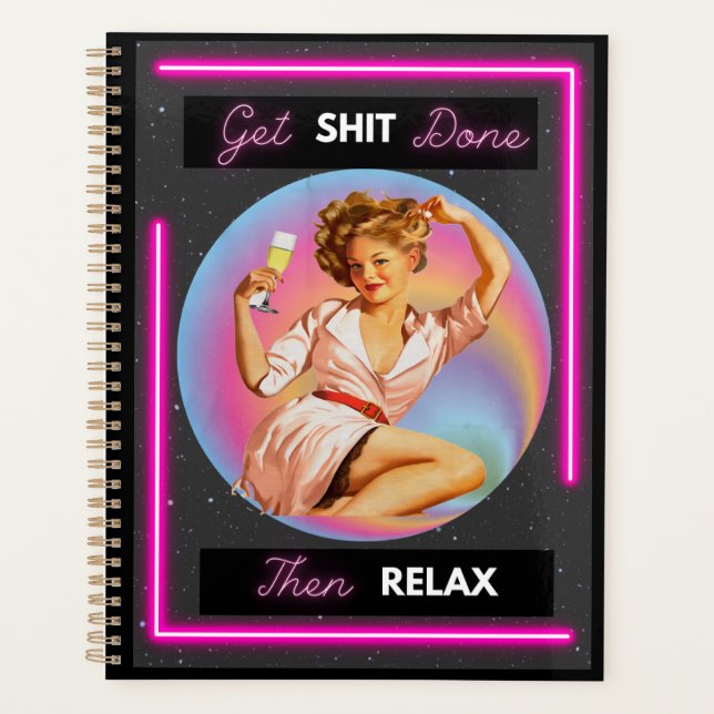 Funny Day Planner/Journal For Women Sassy-Relax Planer (Vorderseite)