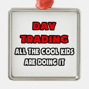 Funny Day Trading Shirts und Geschenke Silbernes Ornament
