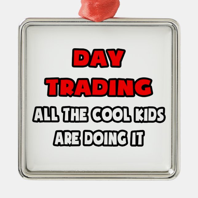 Funny Day Trading Shirts und Geschenke Silbernes Ornament (Vorne)
