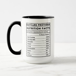 Funny Daycare Provider Nutrition Fakten Tasse