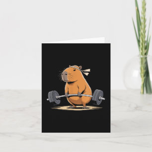 Funny Deadlift Capybara Niedliche Fitness Capybara Karte