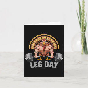 Funny Deadlift Turkey Leg Day Erntedank tot Karte