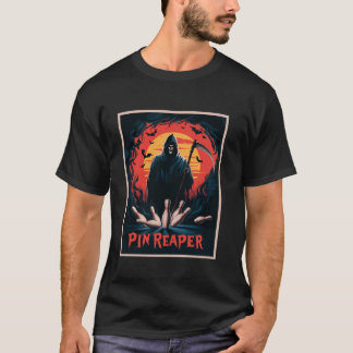 Funny Death Bowling Grim Sensenmann Bowler gibt Mä T-Shirt