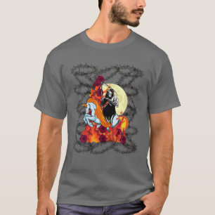 Funny Death Riding Unicorn Niedlich Kawaii Mashup T-Shirt