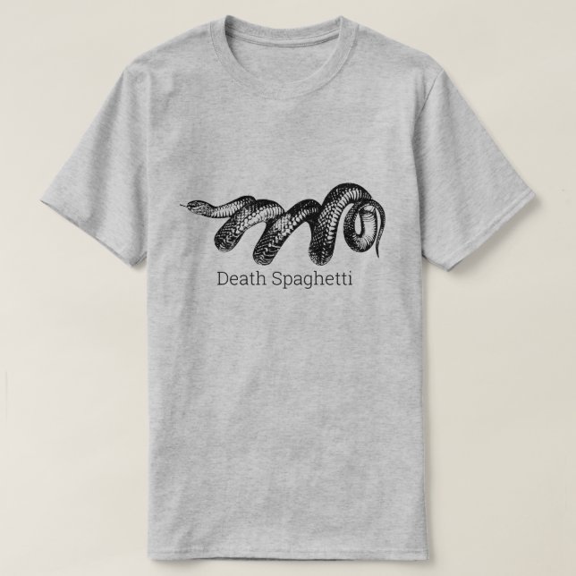 Funny DEATH SPAGHETTI Snake T-Shirt (Design vorne)