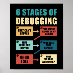 Funny Debugger Programmer - Überlappung Poster