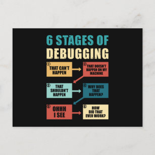 Funny Debugger Programmer - Überlappung Postkarte