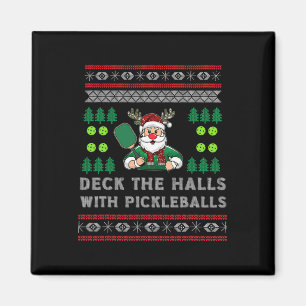 Funny Deck Die Hallen hässlich Weihnachts Sweater  Magnet