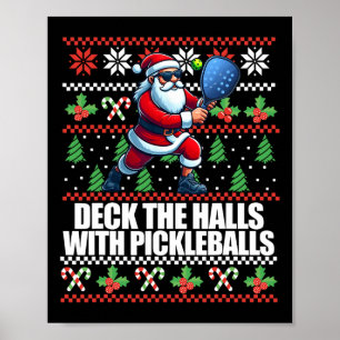 Funny Deck Die Hallen hässlich Weihnachts Sweater  Poster