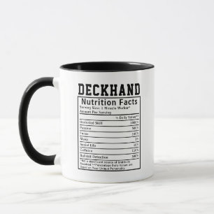 Funny Deckhand Nutrition Fakten Mitarbeiter Gesche Tasse