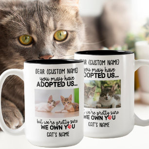 Funny Deep Cat Sprichwort   Foto und Name der benu Zweifarbige Tasse
