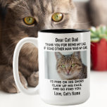Funny Deep Cat Vater | Foto und Name der benutzerd Zweifarbige Tasse<br><div class="desc">Das ist ein unglaublich witzig und verlässliches Zitat! Die maßgeschneiderte Tasse mit einem Foto Ihres KatzenSprichworts "Danke, dass du mein Vater bist, wenn ein anderer Mann mein Vater war, klopfe sein Gesicht auf und geh dich finden." ist eine großartige Möglichkeit, sich über die allgemeine Wahrnehmung lustig zu machen, dass Katzen...</div>