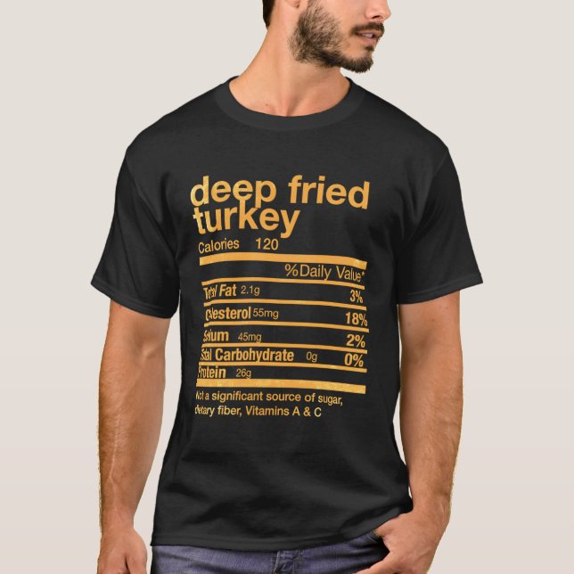 Funny Deep Fried Turkey Nutrition Erntedank Cos T-Shirt (Vorderseite)