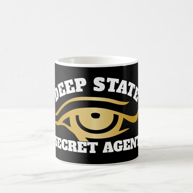Funny "Deep Staat Secret Agent" Kaffeetasse (Mittel)