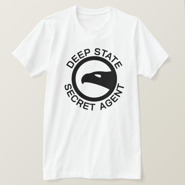 Funny Deep Staat Secret Agent T-Shirt (Design vorne)