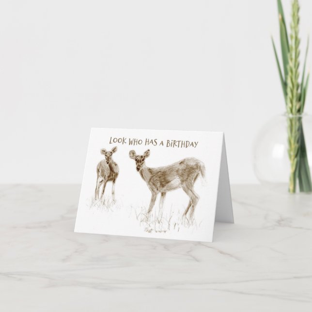 Funny Deer Birthday Card für Männer Karte (Vorderseite)