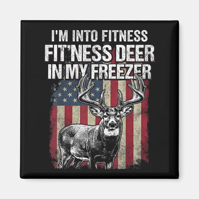 Funny Deer Hunting Art For Men Women Wildlife Hunt Magnet (Vorne)