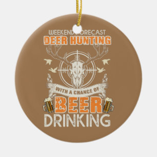 Funny Deer Jagd Keramik Ornament