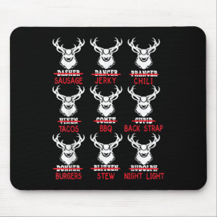 Funny Deer Jagd Santa T-Shirt Männer Frauen Jäger Mousepad