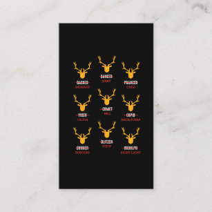 Funny Deer - Jäger aller Rentiere des Weihnachtsma Visitenkarte