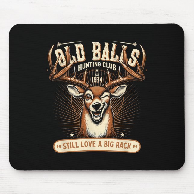 Funny Deer Junting Birthday Pun for Men's 50th Bir Mousepad (Vorne)