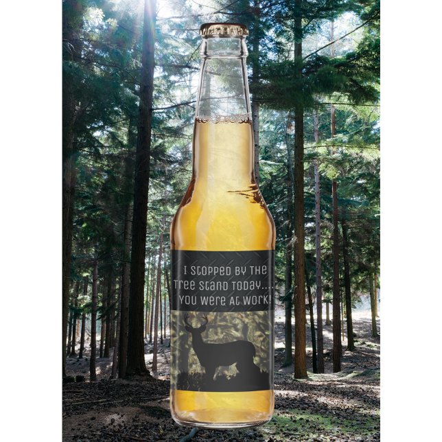 Funny Deer Junting Camp Beer Labels Bierflaschenetikett (Von Creator hochgeladen)