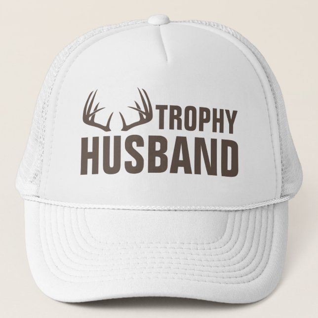 Funny Deer Junting Hat Trophy Husband for Men Truckerkappe (Vorderseite)