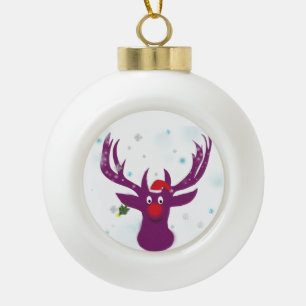 Funny Deer Keramik Ball Dekoration Kugel-Ornament