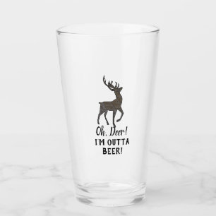 Funny Deer Niedlich Bier Pun Buck Männer Glas