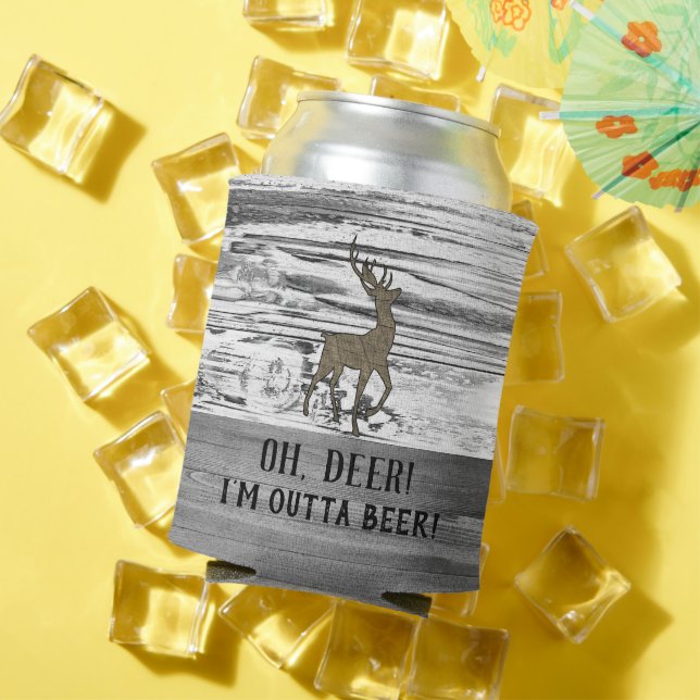 Funny Deer Out Bier Zitat für Männer Buck Dosenkühler (In Situ Sommer)
