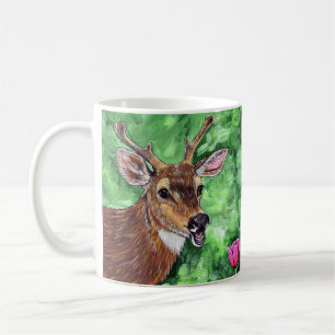 Funny Deer Painting Kaffeetasse