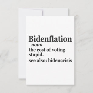 Funny Definition BidenFlation Politik Amerikaner Dankeskarte