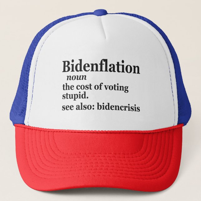 Funny Definition BidenFlation Politik Amerikaner Truckerkappe (Vorderseite)