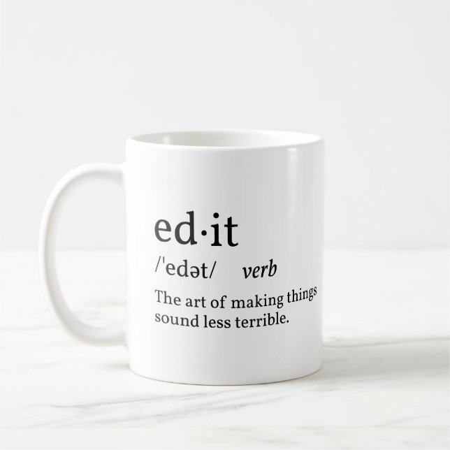 Funny Definition Edit Kaffeetasse (Links)
