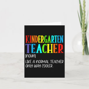 Funny Definition für Kindergarten Lehrer zurück Karte