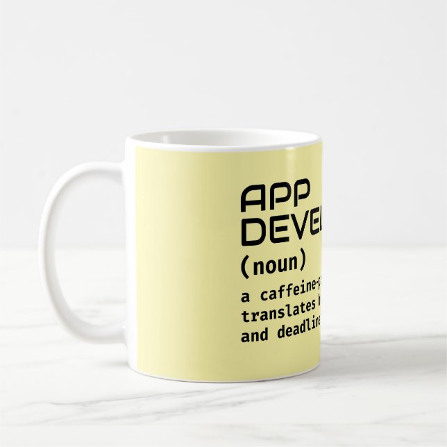 Funny Definition für Software-Entwickler Kaffeetasse (Links)