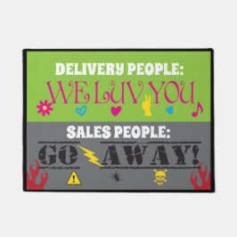 Funny Delivery People, von denen wir hoffen, dass  Fußmatte